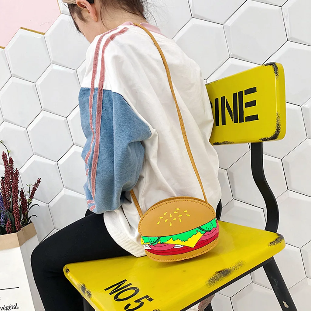 Xiniu модные гамбургер узор Детская сумка через плечо с лимоном гамбургер из искусственной кожи сумки через плечо, сумка через плечо, Bolsa Feminina