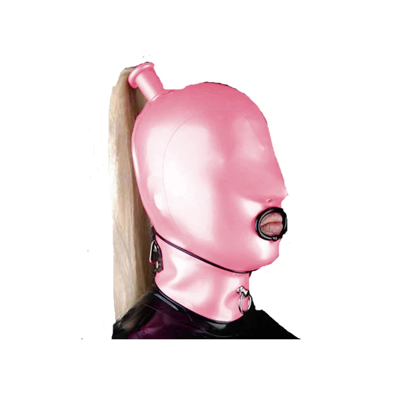 Pure Natural 100% Latex Rubber Masquerade Mask Unique Pink Maske 0.4mm Size XXS-XXL |