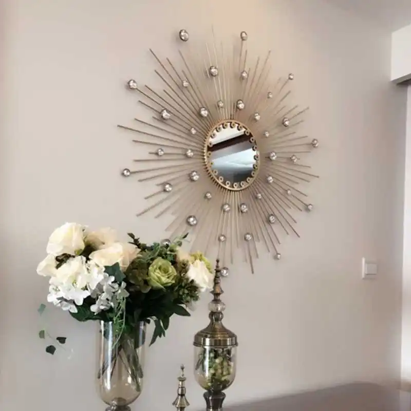 

European Creative Wrought Iron Wall Hanging Sunglasses Flower Mural Crafts Home Livingroom Background Wall Ornament Decoration
