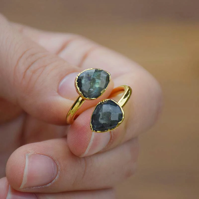 

Labradorite Ring Daily Style Adjustable Size Ring
