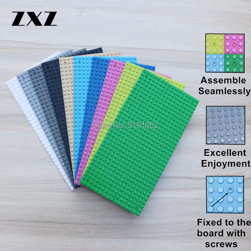 

16X32 Dots Base Plate for Small Bricks 25.5X12.7CM Baseplate Board Building Blocks Toys For Children Compatible Legoe 2748 32801