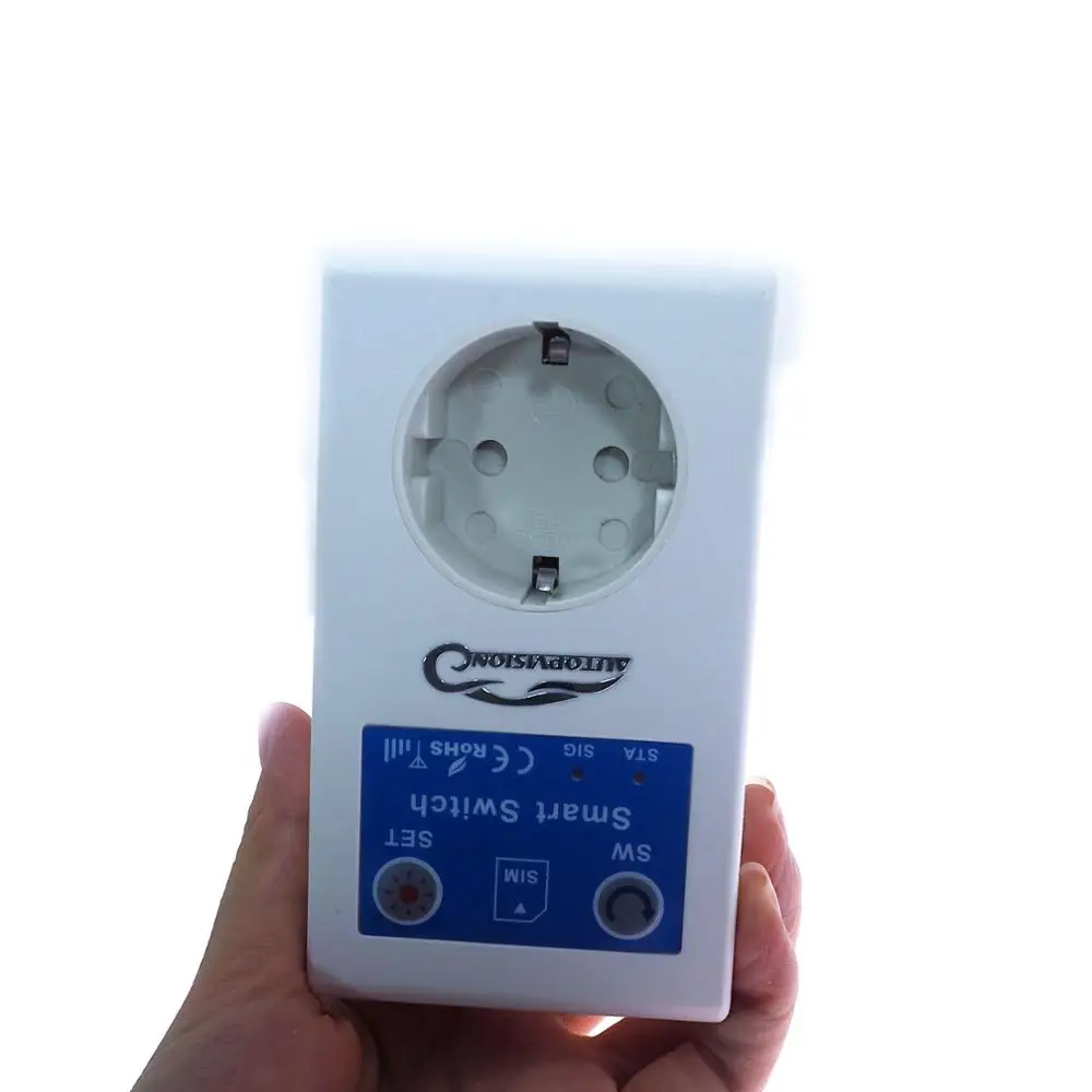 NEWEST 16A GSM Socket SMS APP Power On Off Alarm Outlet Relay Smart Switch Remote Control Intelligent Temperature Sensor Control