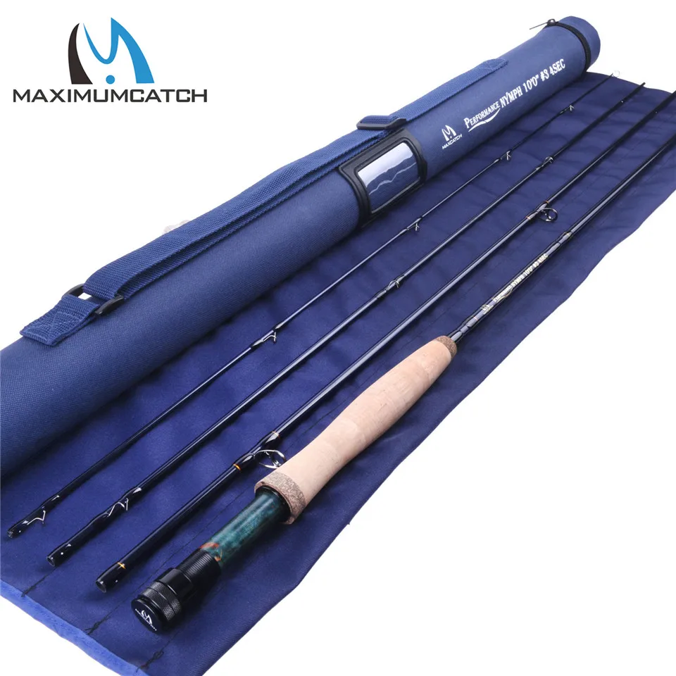 US $70.00 Maximumcatch 234WT Nymph Fly Fishing Rod Graphite Carbon Fiber 1011FT 46Sec with Cordura Tube