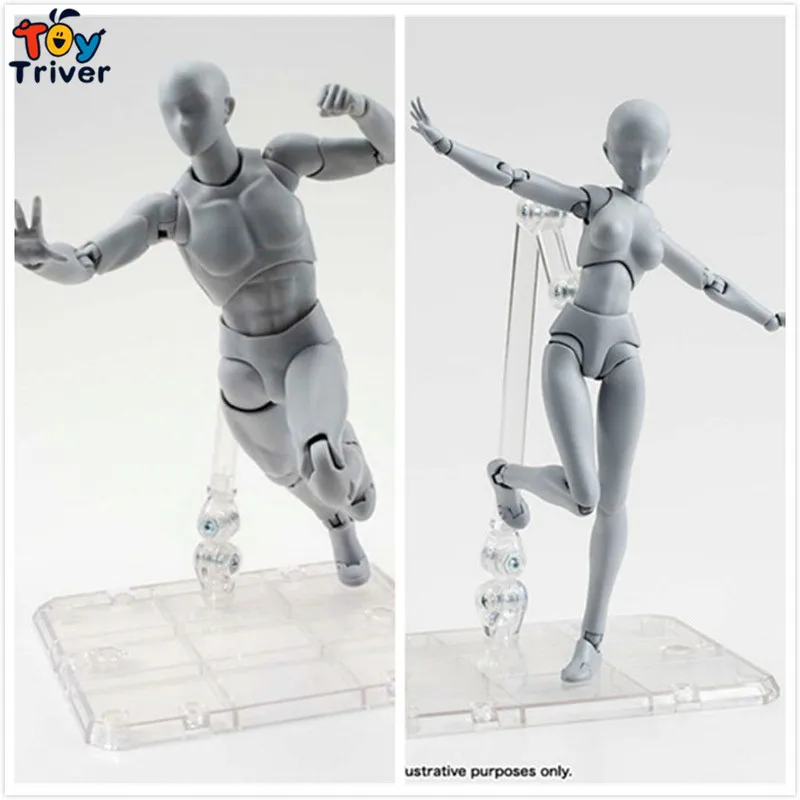 

Body Chan Pale Gray Color 15cm Figma Bandai SHF Ferrite PVC He & She Doll Action Figure Figma Toy Model Good Collectible