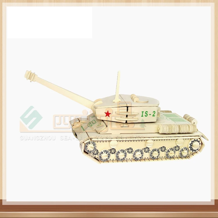 3D wooden heavy tank jigsaw puzzle wooden chariot jigsaw puzzle toy