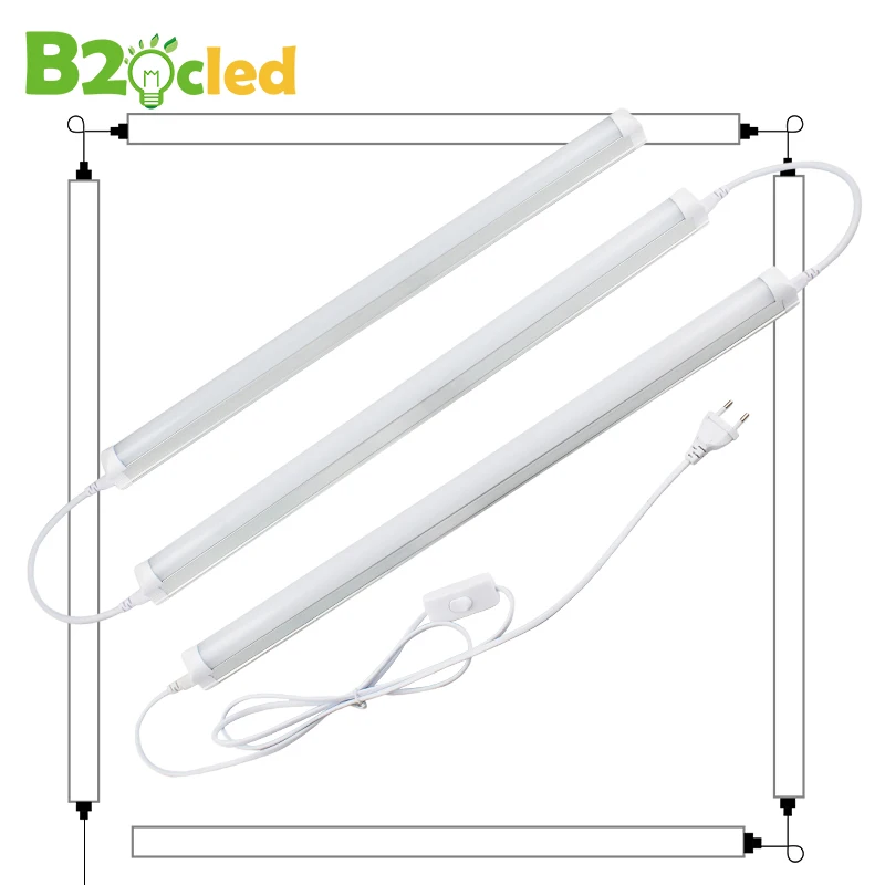 T8 светодиодный магазин Light Tube Linkable Integrated 2ft 9 Вт 6000 К 3000 К 85-265 В 5,9 футов мощность удлинитель включения/выключения разъем EU