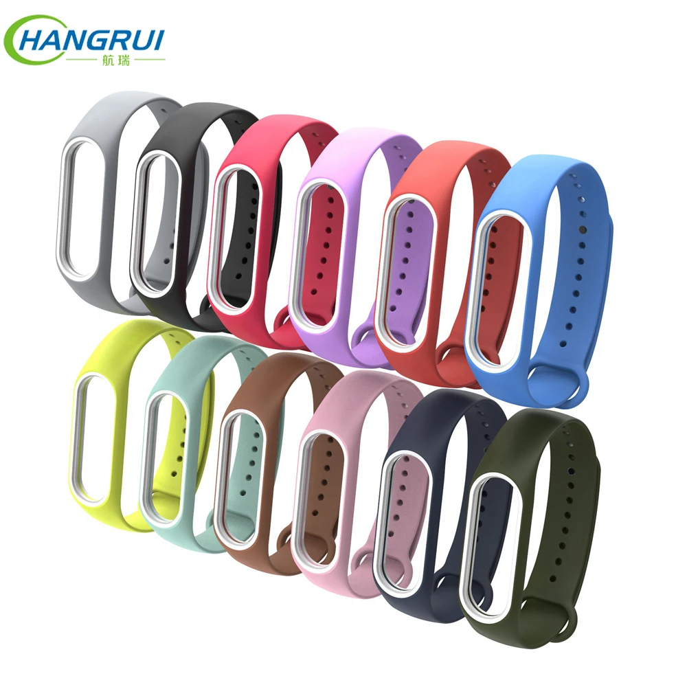 

Hangrui strap for xiaomi mi band 3 bracelet mi band 3 Silicone Wristband replace Accessories for Xiaomi Mi Band3 smart bracelet