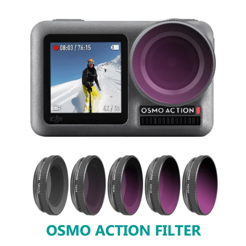 

For OSMO Action CPL MCUV ND4/8/16/32 ND-PL 4/8/16/32 Filter set Lens Filter for For DJI Osmo Action Gimbal Camera Accessories