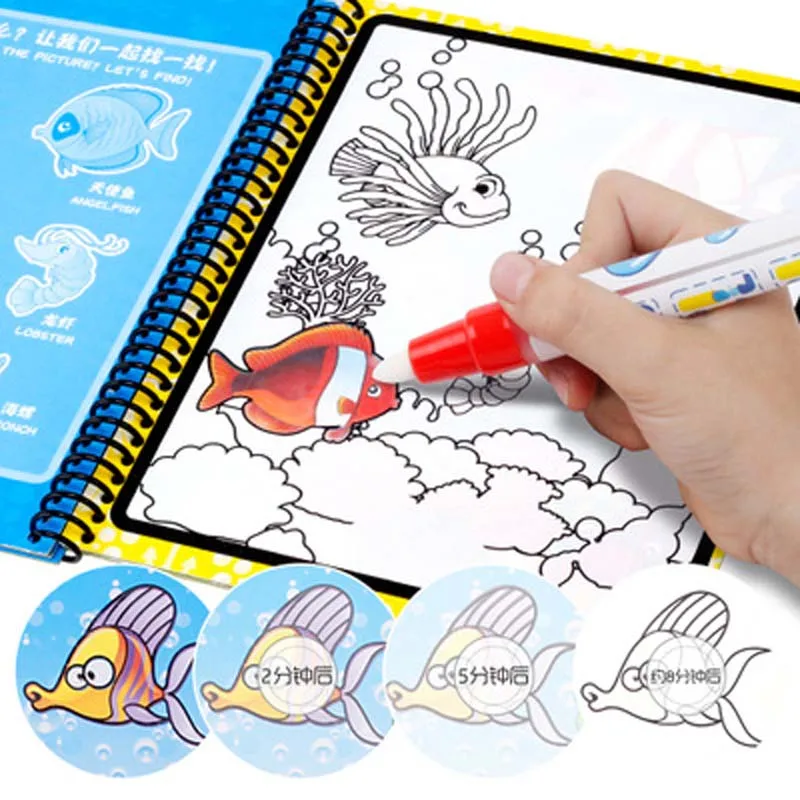 Детские игрушки для рисования Doodle & Magic Water Drawing Book набор Раскраска с волшебной ручкой доска для рисования Juguetes для детей