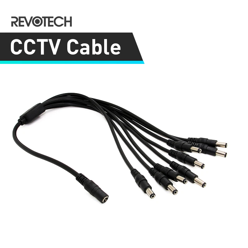 1 to 8 DC Power Splitter Adapter Cable Surveillance CCTV Camera Cable