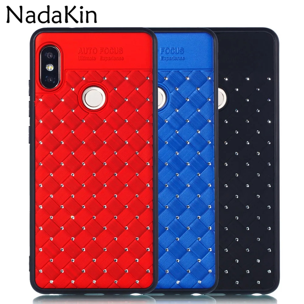 

Luxury Glitter Weave Back Case for Xiaomi Redmi 6A Note 7 4 4X 6 Pro 5 Plus 5A Prime Mi 8 Lite A1 A2 Diamond Fitted Cover Shell