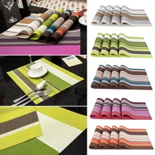 

4pcs Placemats PVC Placemat Bar Mat Plate Mat Table Mat Set Kitchen Hot Pads 30*45cm 2016