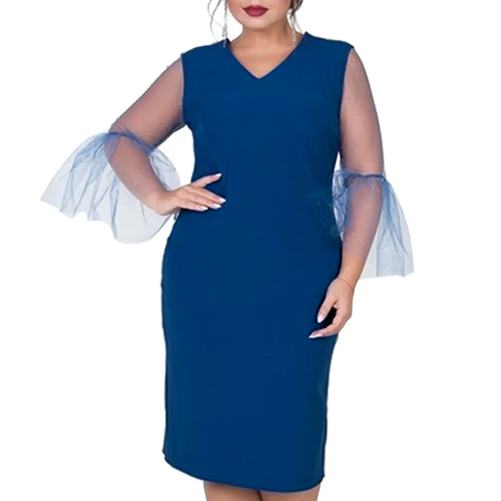 

New Hot Plus Size Maxi Bodycon Dress Sexy Party Elegant Work Office Slim Pencil Dress Spring Casual Midi Dresses Vestidos 6XL