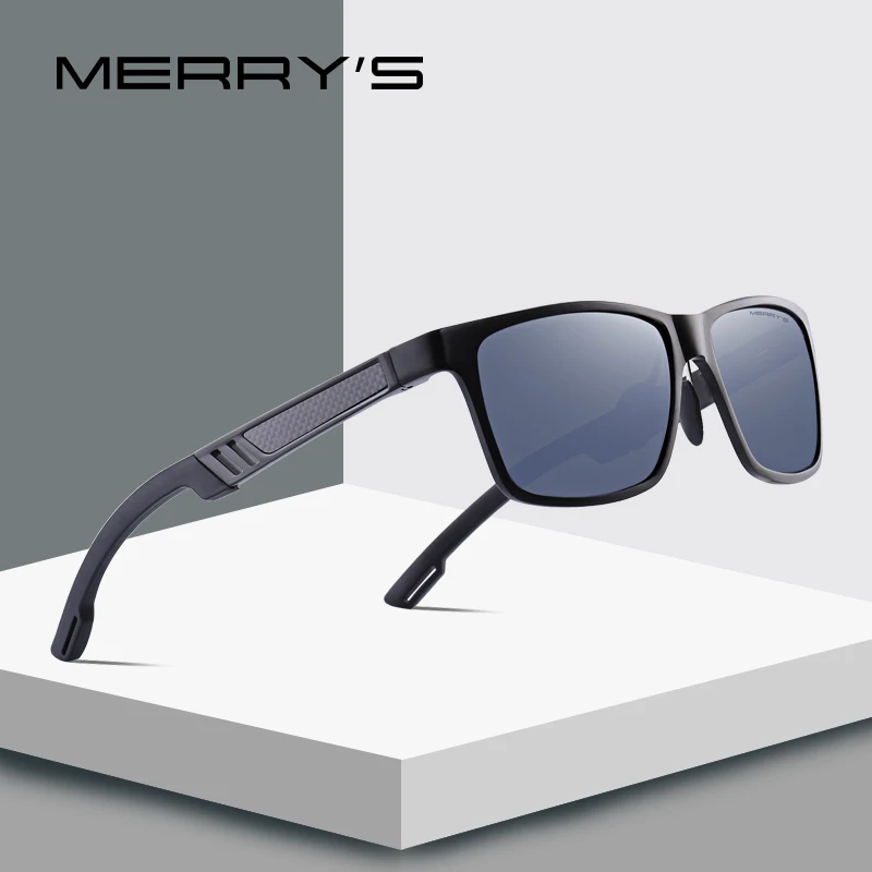 Мужские поляризованные солнцезащитные очки MERRYS с алюминиево-магниевым дизайном HD, мужские солнцезащитные очки для вождения, защита от уф400 лучей, S8571