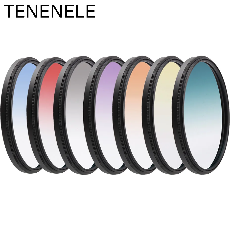 

TENENELE Universal Gradient Color Filter 46mm 49mm 52mm 55mm 58mm 62mm 72mm 77mm Camera Filters For Sony Nikon Canon DSLR Camera