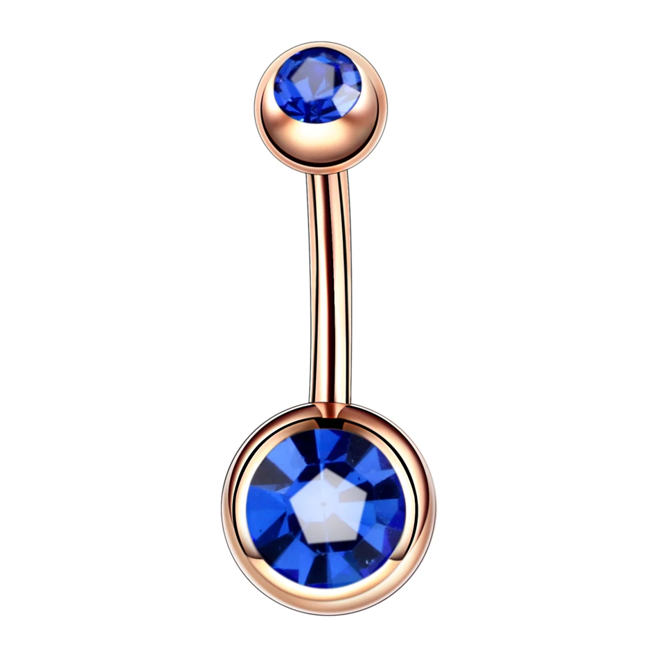 1PC/Lot 14G Belly Button Piercing Nombril Navel Earring Stainless Steel Colorful Crystal for Women Sexy Body Jewelry piercing jewelry body piercing earrings ear piercing jewelry metal jewelry belly button earrings belly button piercings body piercing jewelry body jewelry