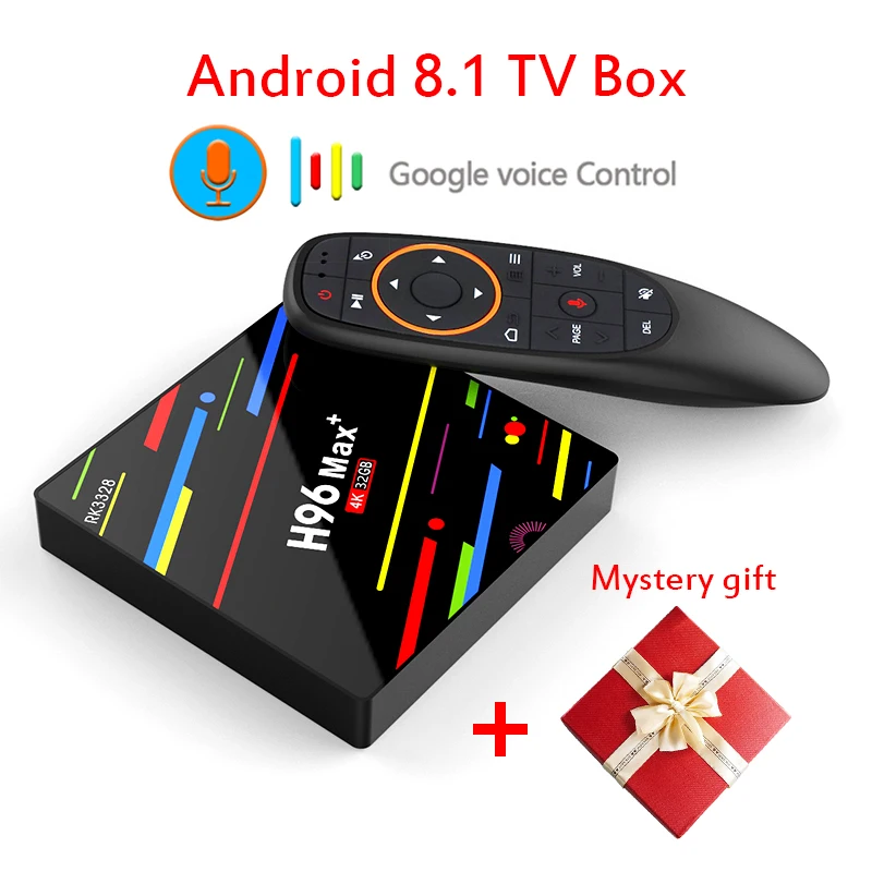 

Android TV Box H96MAX Plus RK3328 IPTV Box Android 8.1 HDMI2.0 2.4G Wifi 4K Smart Voice Control 4G 32G ROM Set-top Box TV Box