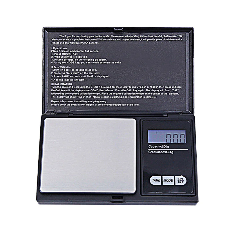 Digital Pocket Scale 200 x 0.01g Fine Balance Digital Scale Coin Weighing Scales for Jewelry