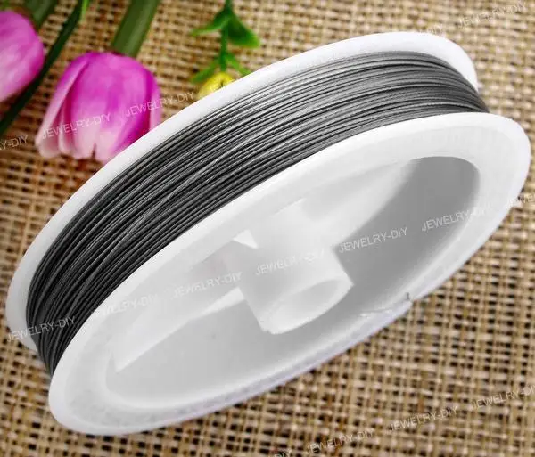 100 Meters Silver Gold Beading Cord Wire Thread Tiger Tail 0.38mm 0.45mm