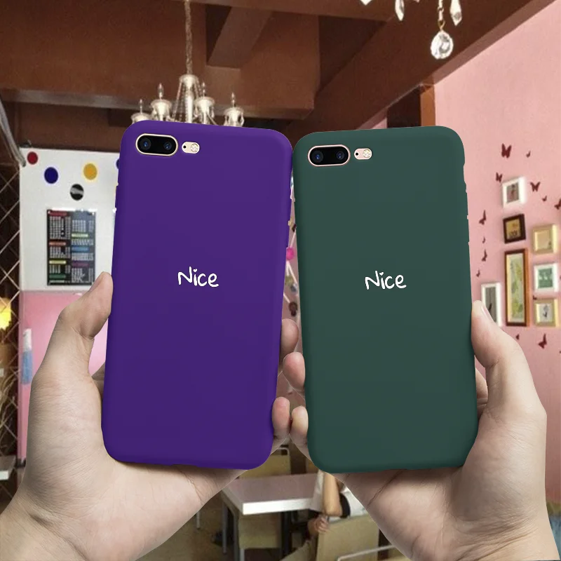 Lucky Smile Solid Color Phone Case For iPhone 6S 7 8 6