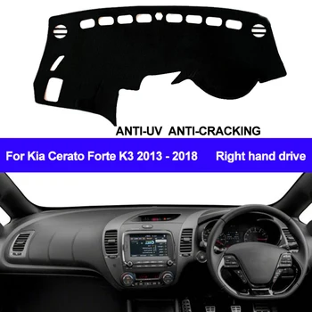 

TAIJS Car Dashboard Cover Dash Mat For Kia Cerato Forte K3 2013 2014 2015 2016 2017 2018 Auto DashMat Pad Dash Board Cover RHD