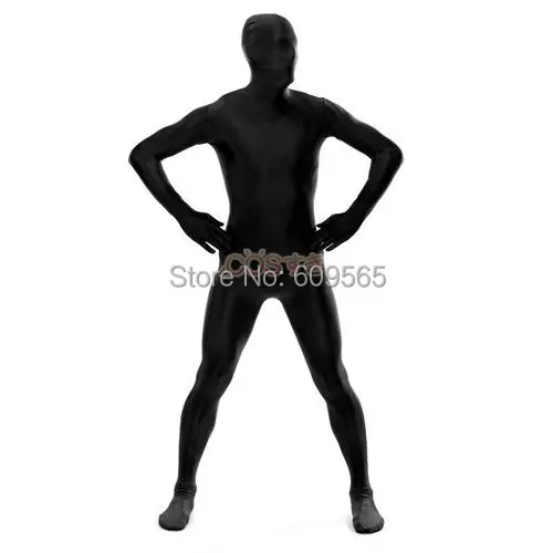 

Free Shipping ! Party Halloween New Arrival Factory Direct Quick Delivery Black Lycra Alien Spandex Zentai