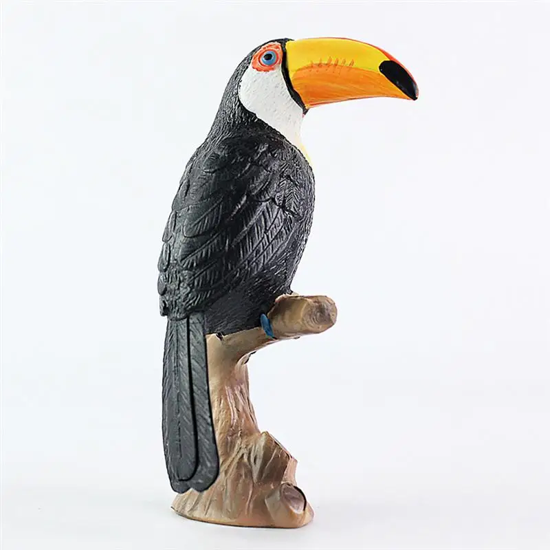 Имитация фигурки Toucan модель игрушек креативные настольные украшения коллекция
