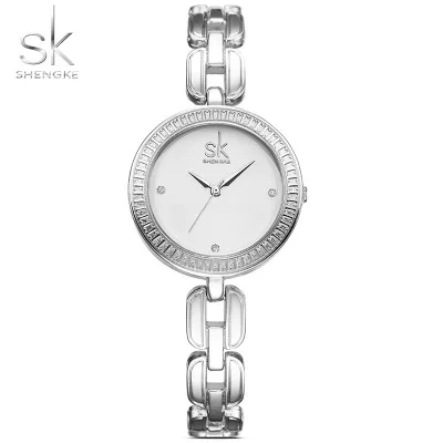 

Shengke 2019 Relogio Feminino Watch Women's New Fashion Bracelet Watch Diamond Luxury Wrist Watches Ladies Simple Quartz Clock