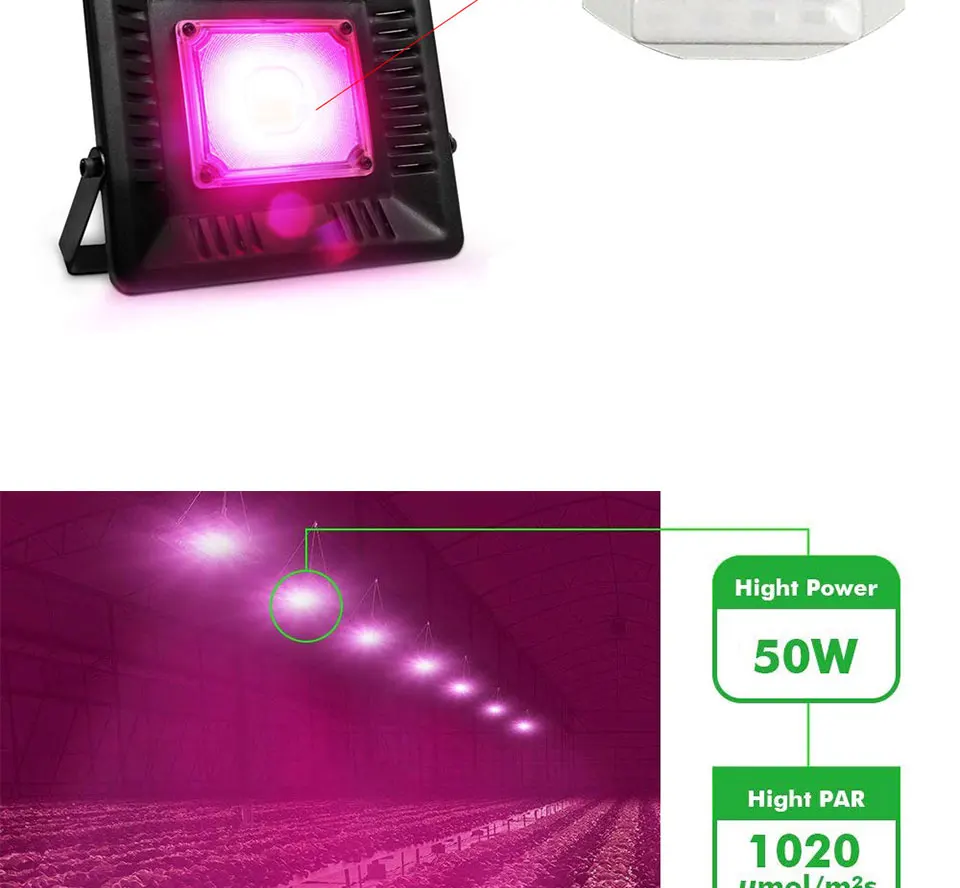 AC 110V 220V Driverless COB Plant Growing Lamp 20W 30W 50W Full Specturm Smart IC COB Chip LED Plant Grow Light Feeding Bulbs (18)