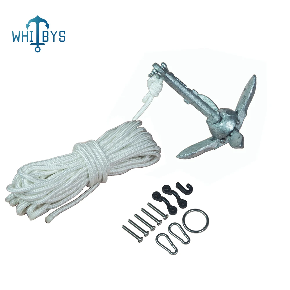 1.5 lb Shoreline Marine Fishing Kayak Anchor kit Folding 