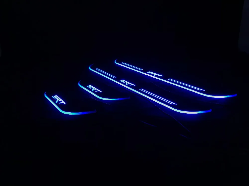  eOsuns LED moving door scuff Nerf Bars & Running Boards door sill light plate overlays linings for  - 32898571849