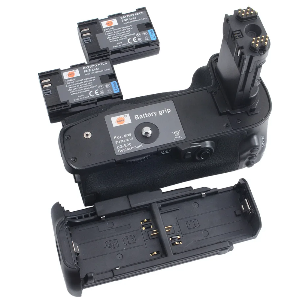  DSTE Multi-Power Vertical Battery Grip Battery Holder Handgrip With 2PCS LP-E6 LP-E6N Battery for C