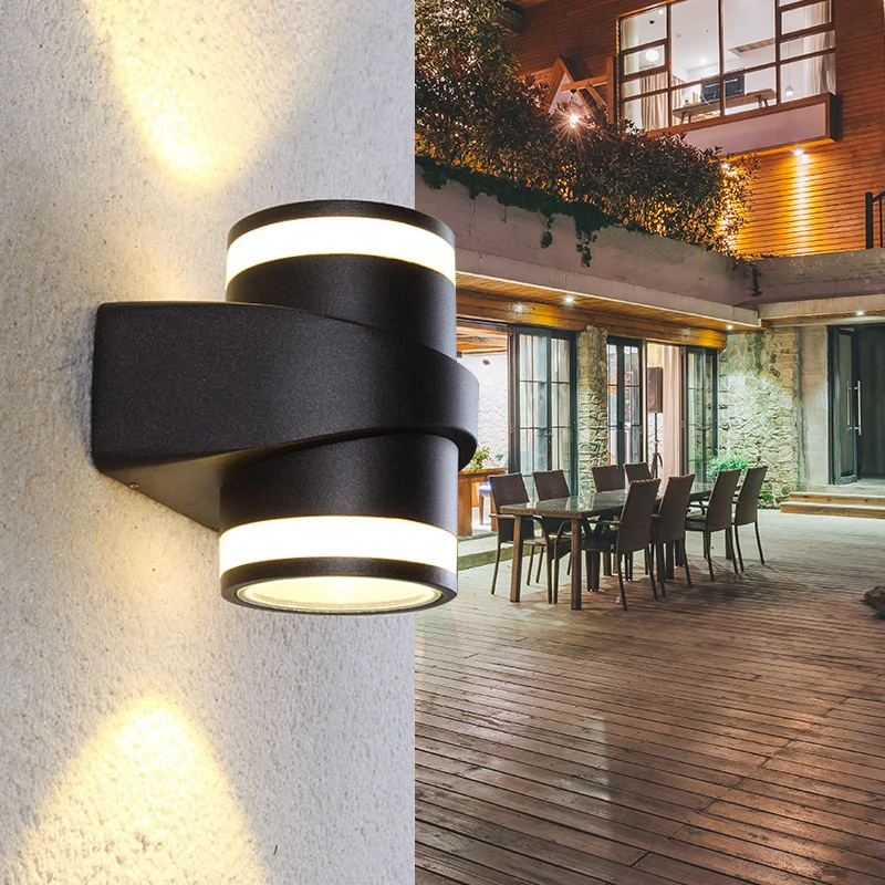 5 Вт/10 Вт современный светодиодный настенный светильник с двойной головкой Водонепроницаемый IP65 крыльцо сад настенный светильник для коридора двор наружное освещение
