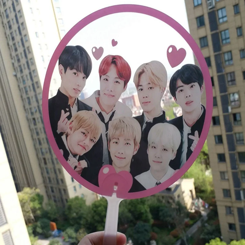 

Fans Gifts Bangtan Boys concert Props 2018 new BTS Album Fan Transparent PVC Fan