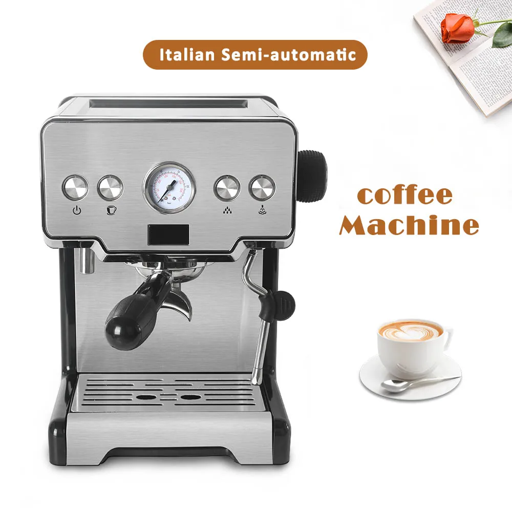 ITOP Household Semi-automatic Espresso Coffee Maker Machine 15Bar Cappuccino Latte Milk Foam Coffee Maker 220V For Cafe Shop