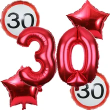 Conjunto de balões aniversários infantis, 6, pçs/set, 32 polegadas, 18, 30, 40, 50, 60 °, aniversário, decoração de festa, adul balões