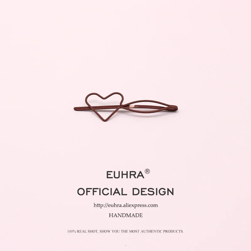 EUHRA, 10 цветов, милые заколки для волос, заколка в форме сердца для девочек, заколки для волос, для детей, женщин, заколки - Цвет: Color 6