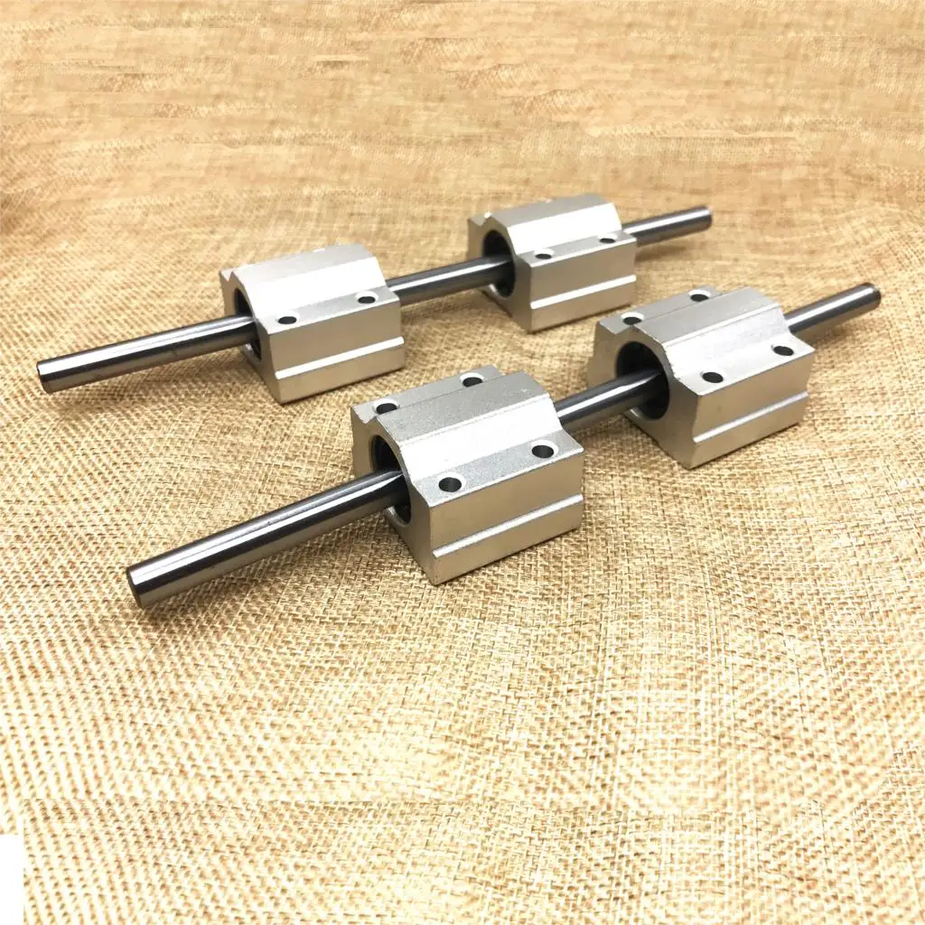 

2pcs 16* 300mm/400mm/500mm & 4pcs SC8UU hardened rod rail shaft linear bearing Block for 3d printer Parts & Accessories