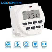 LEDSMITH AC 220/110V DC 12V lcd цифровой дисплей умный таймер питания 7 дней программируемый таймер переключатель Встроенный перезаряжаемый аккумулятор