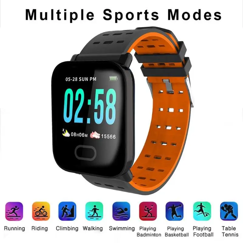 Высокое качество Smartband Bluetooth спортивные сердечного ритма крови Давление кислорода в крови монитор наблюдения за сном IP67Waterproof многоцветный смарт-браслет