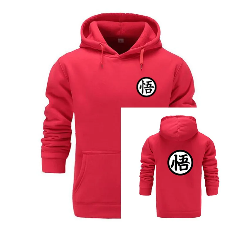 red GVHHCK, новинка, аниме, драконий жемчуг, толстовка, косплей, 3d Супер Саян, драконий жемчуг, Z Dbz, Сон Гоку, карман, толстовки с капюшоном, толстовки для мужчин - Цвет: red
