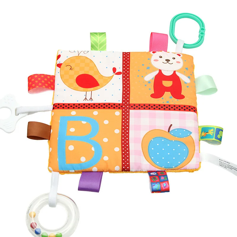 

Infant Teething Cloth Appease Towel Toy Baby Teether Blanket Hanging Sounding Towel 998