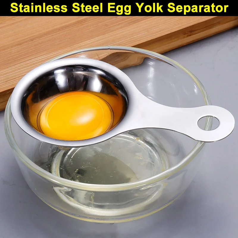 

1 Pcs Stainless Steel Egg Yolk Separator Make Cake Durable DIY Kitchen Baking Tool LBShipping