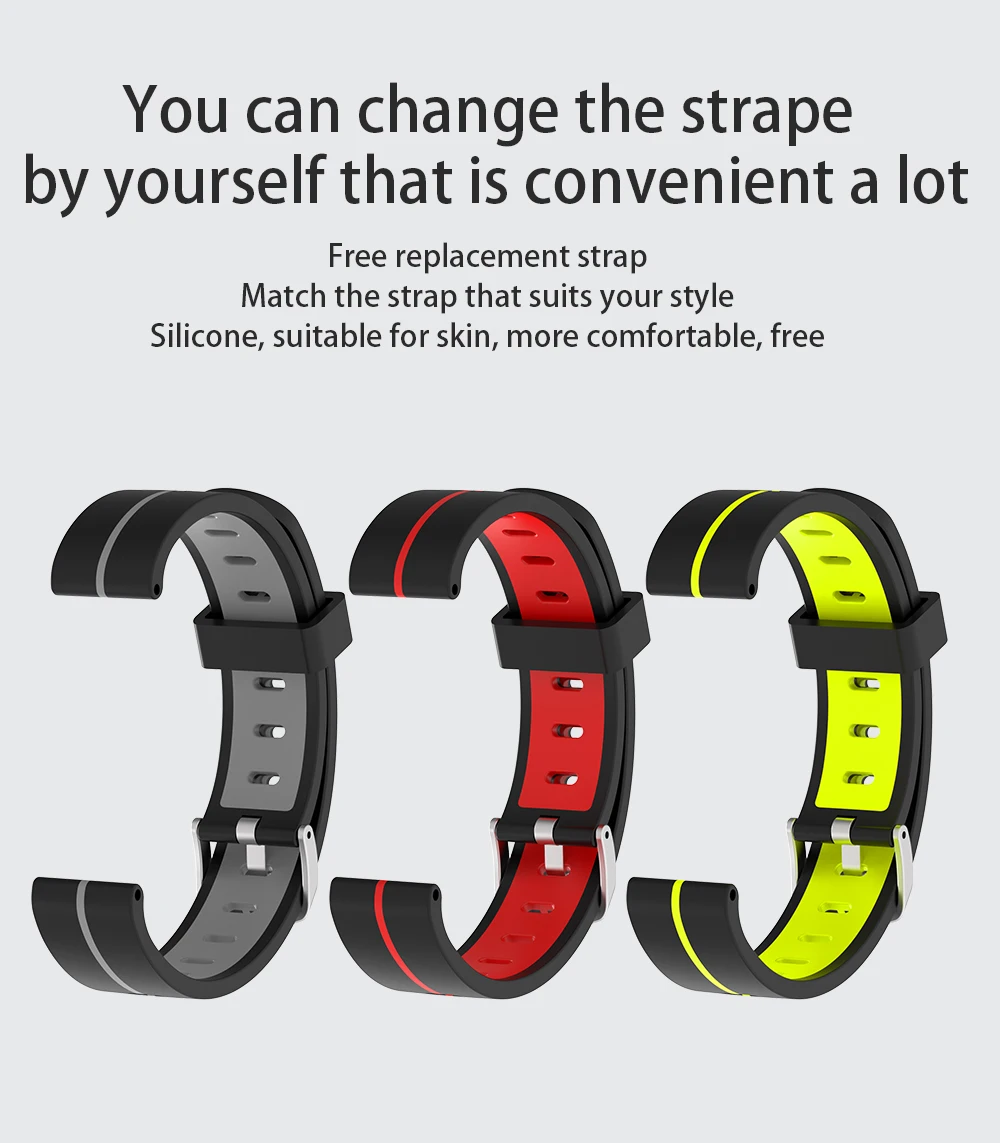 F10C Smart Bracelet Women Men Color Screen Blood Pressure Fitness Tracker Heart Rate Monitor Smart Band Sport for Android IOS (10)