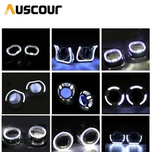 3.0 inch bixenon Projector lens DRL led day running angel eyes shrouds mask car assembly kit fit for h1 h4 h7 car styling Modify