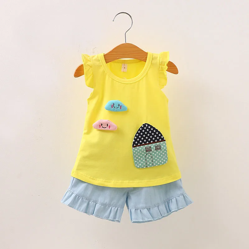 

BibiCola Children 2018 Summer Kids Girls Clothes Set T-shirt+Short Pant Outfit Baby Girls Sport Suit Toddler Girls Clothing Set