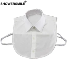 SHOWERSMILE детский белый хлопковый отложной воротник со съемным воротником для девочек и мальчиков; сезон весна-лето; воротник рубашки