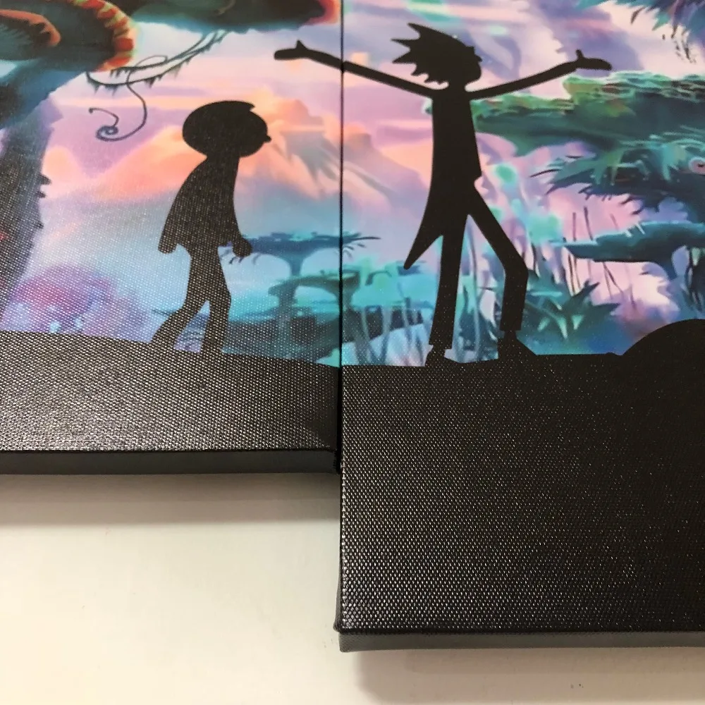 Baiokaishuii Leinwand Malerei Hd Drucke Home Decor 5 Stuck Rick And Morty Animation Wandkunst Modulare Bilder Fur Kinderzimmer Artwork Poster Rahmenlos