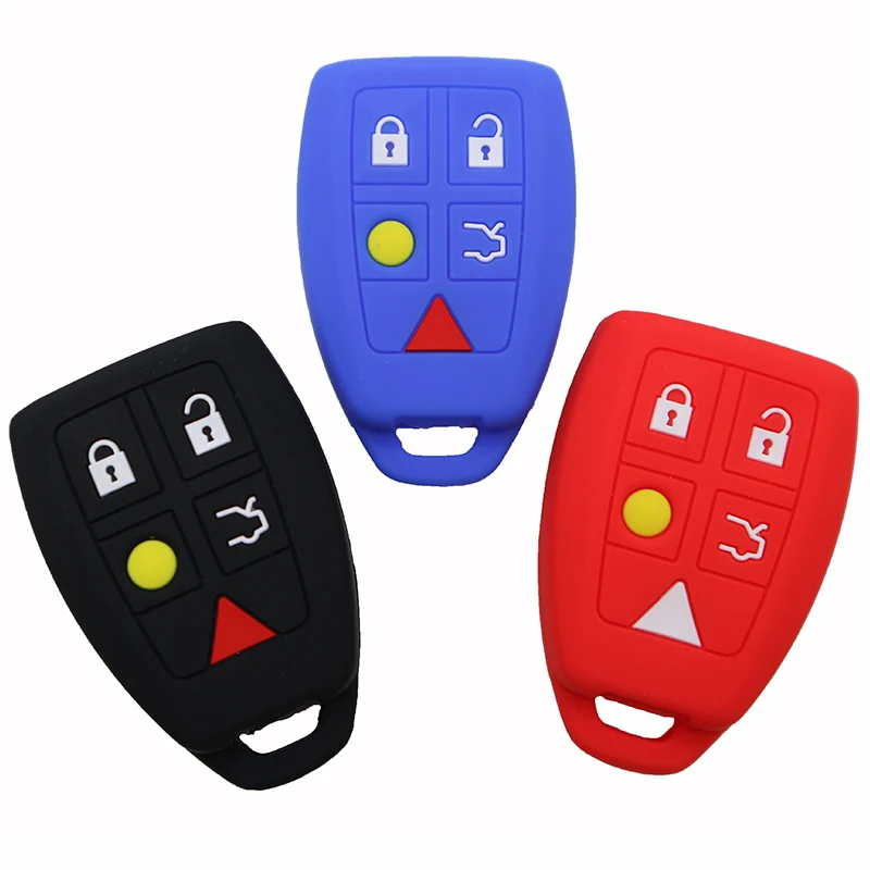 

5 Button Silicone Remote Cover Protector For Volvo V50 S40 C70 S60 Smart Key FOB Keyless Entry Control