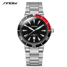 SINOBI Men’s Diving Wrist Watches 10Bar Waterproof Stainless Watchband Luxury Brand Male Sports Geneva Quartz Clock 007 Saat F94